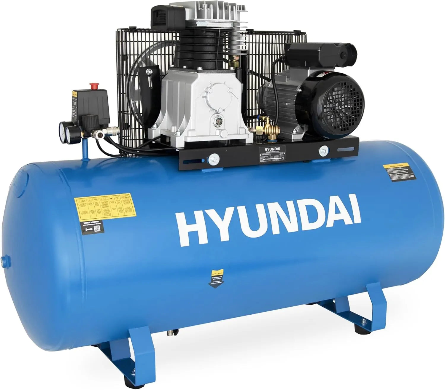BAC3200E Druckluftkompressor, 3 PS, 2.2 kW, 200 l, 10 bar, 230 V, 250 l, für Werkstatt, Garage und Druckluftarbeiten
