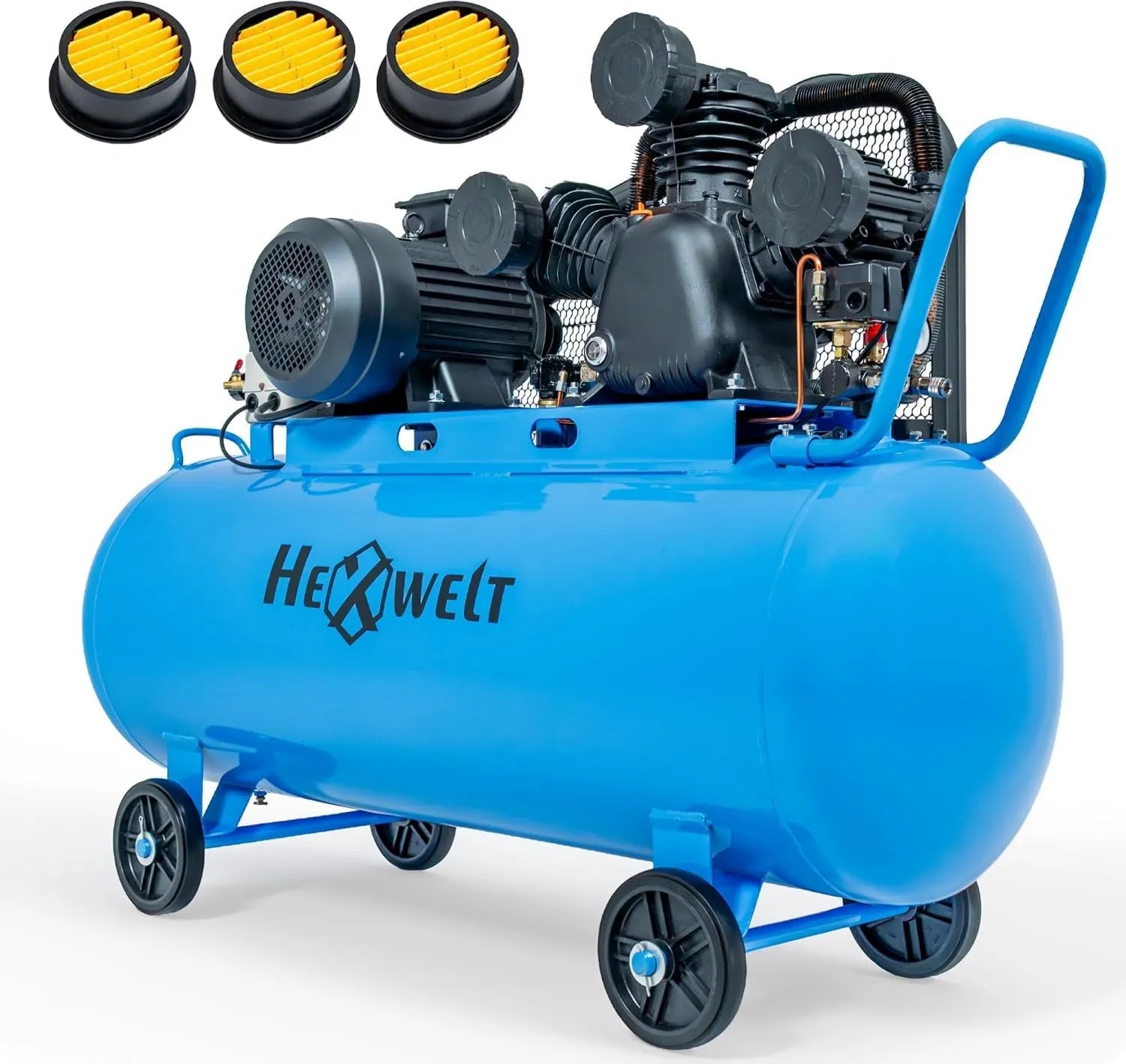 Druckluftkompressor, 150 L, 200 L, 8 Bar, 3000 W, 5500 W, 1/4', für Werkstatt, Garage und Druckluftarbeiten