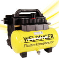 Druckluftkompressor, 1100 W, 135 l, 6 l, ölfrei, geräuscharm, für Werkstatt, Garage und Druckluftarbeiten