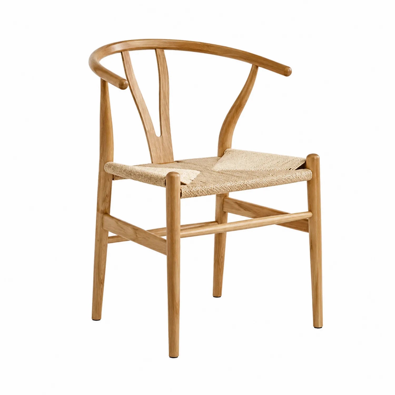 Holzstuhl mit Rattansitz