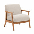 Sessel aus Holz und Polyester Beige