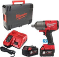 Milwaukee M18ONEFHIWF34-502X Schlagschrauber, 18 V, Akku-Betrieb, für Radwechsel und Werkstattarbeiten