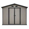 Metall Gartenhaus Stahl Grau/Schwarz 250x300x210cm