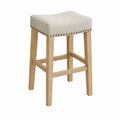Barhocker mit Eichegestell und Polyesterbezug 75 cm