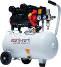 Starkwerk Druckluftkompressor, 1100 Watt, 10 Bar, 24 Liter, geräuscharm, für Werkstatt, Garage und Druckluftarbeiten
