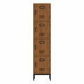 Garderobenschrank Holz und Stahl 4 Türen 40x30x140cm