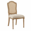 Esszimmerstuhl aus Eiche und Rattan Beige 45x50x90 cm