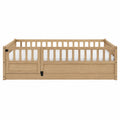 Kinderbett aus Massivholz mit Sicherheitsgitter 140x70 cm
