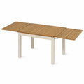 Ausziehbarer Gartentisch Aluminium Teak 200/260 x 100 cm