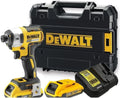 DeWALT DCF887D2 Schlagschrauber – 18 Volt, 205 NM, 2,0 Ah, 2x 2,0, Akku-Betrieb, bürstenloser Motor, für Radwechsel und Werkstattarbeiten