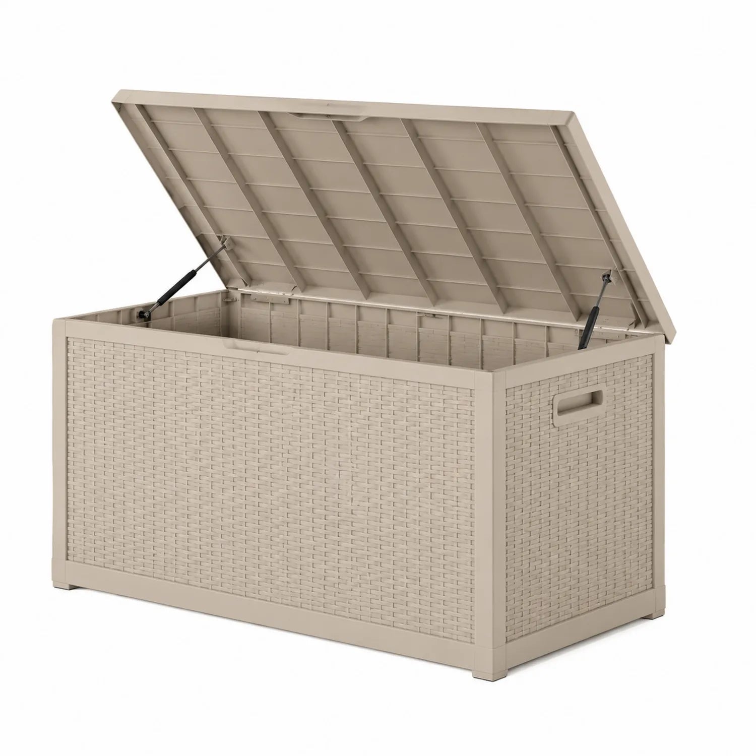 Kunststofftruhe in Beige 120x60x55 cm