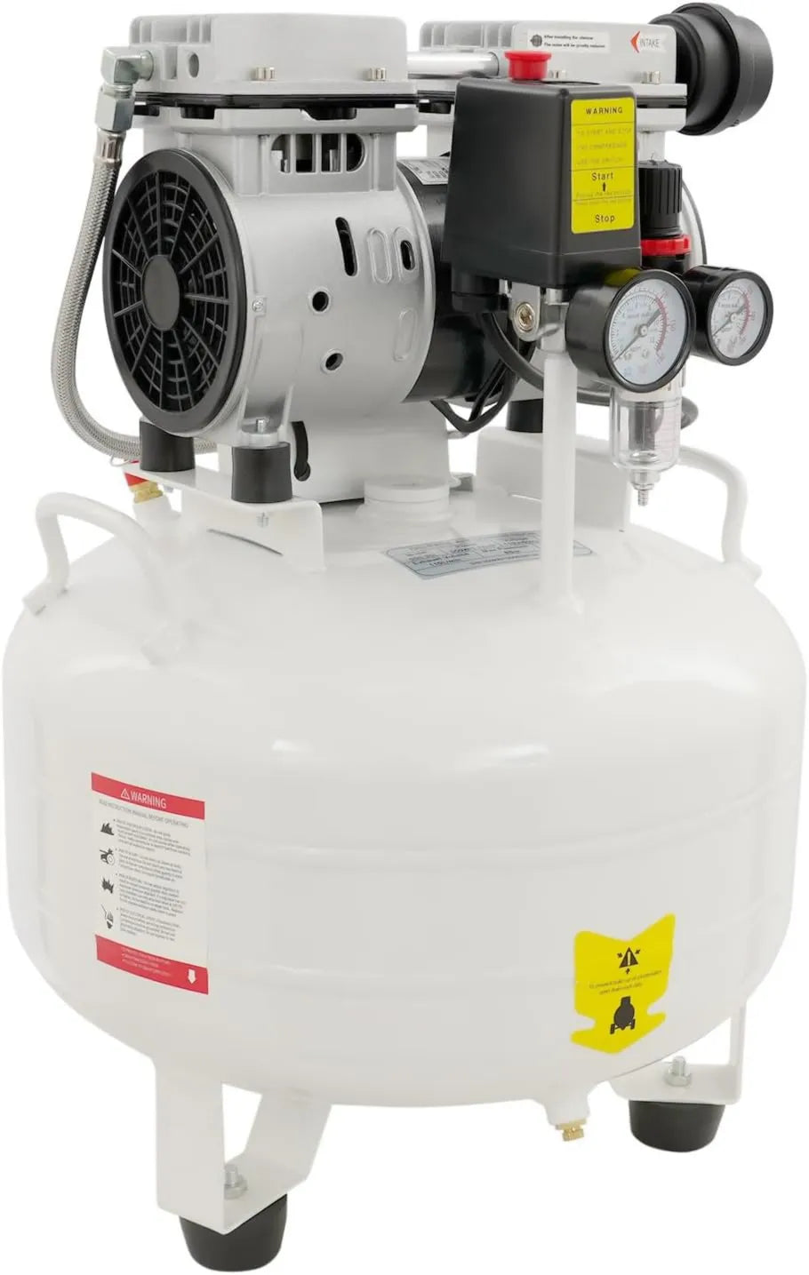 Druckluftkompressor, 550 W, 8 Bar, 110 L, für Werkstatt, Garage und Druckluftarbeiten