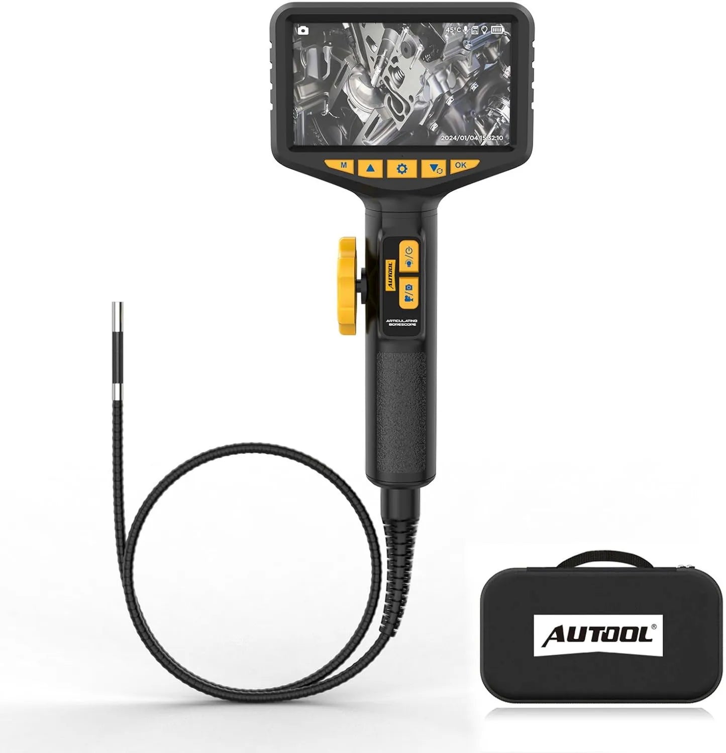 IP67 Digitale Inspektionskamera – 2000 mAh, Akku-Betrieb, für Fahrzeug, Rohr und Hohlraum
