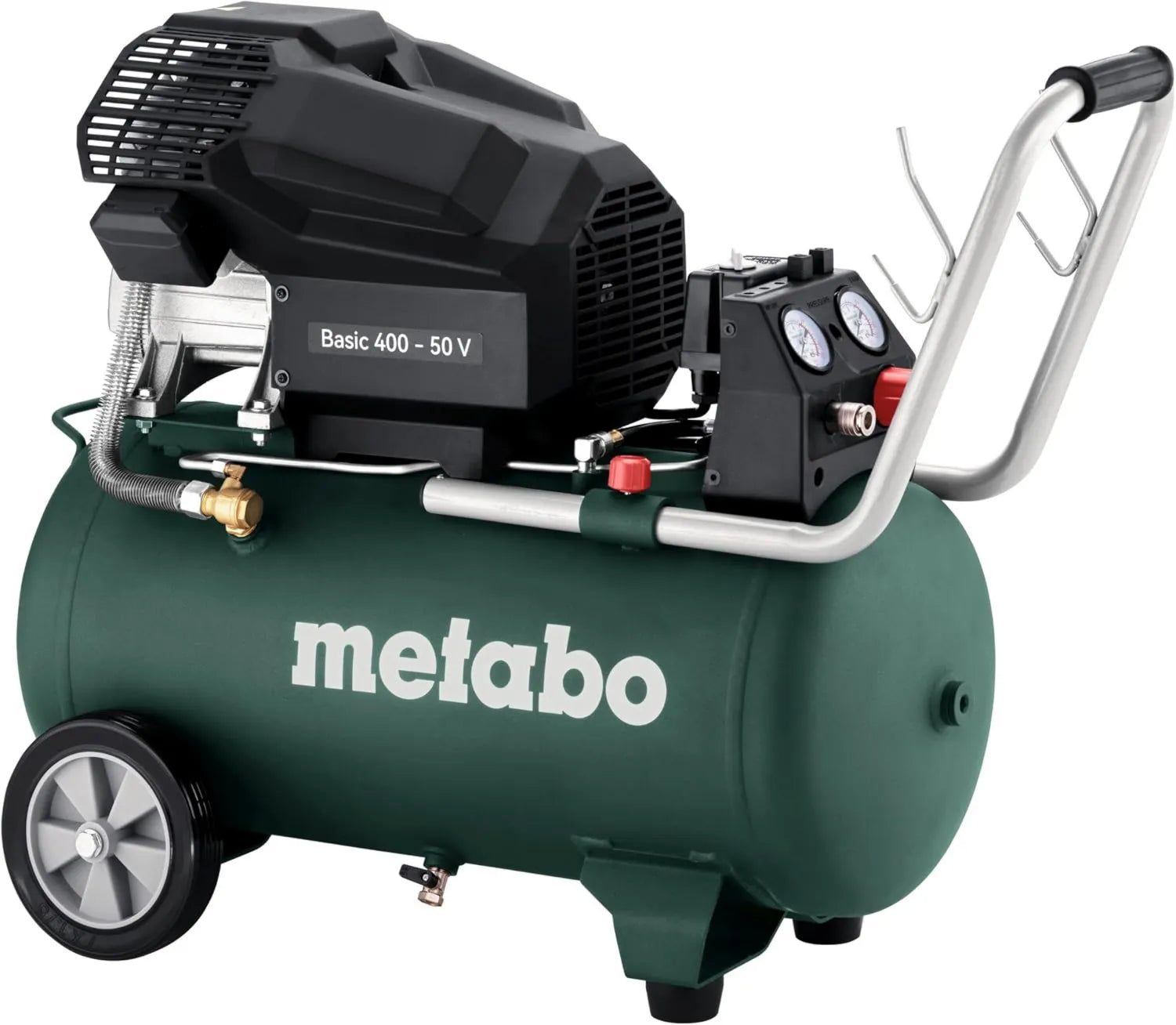 Metabo Druckluftkompressor – 50 V, 10 bar, 50 l, 2,3 kW, für Werkstatt, Garage und Druckluftarbeiten