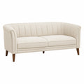 3-Sitzer Sofa Holzrahmen Polyester Beige