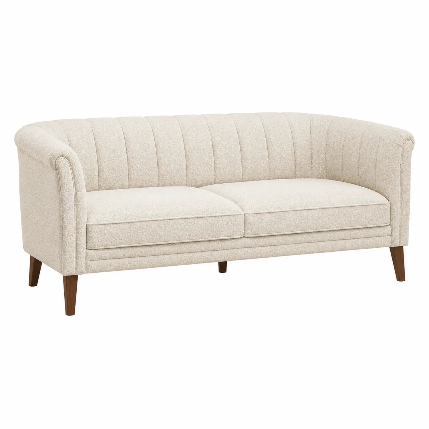 3-Sitzer Sofa Holzrahmen Polyester Beige