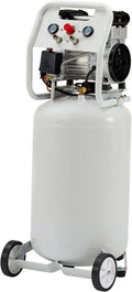 Druckluftkompressor, 75 L, 8 Bar, 1340 W, 1.8 PS, ölfrei, geräuscharm, Doppelzylinder, für Werkstatt, Garage und Druckluftarbeiten