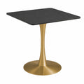 Quadratischer Tisch mit MDF-Oberfläche und Metallfuß, 75 cm