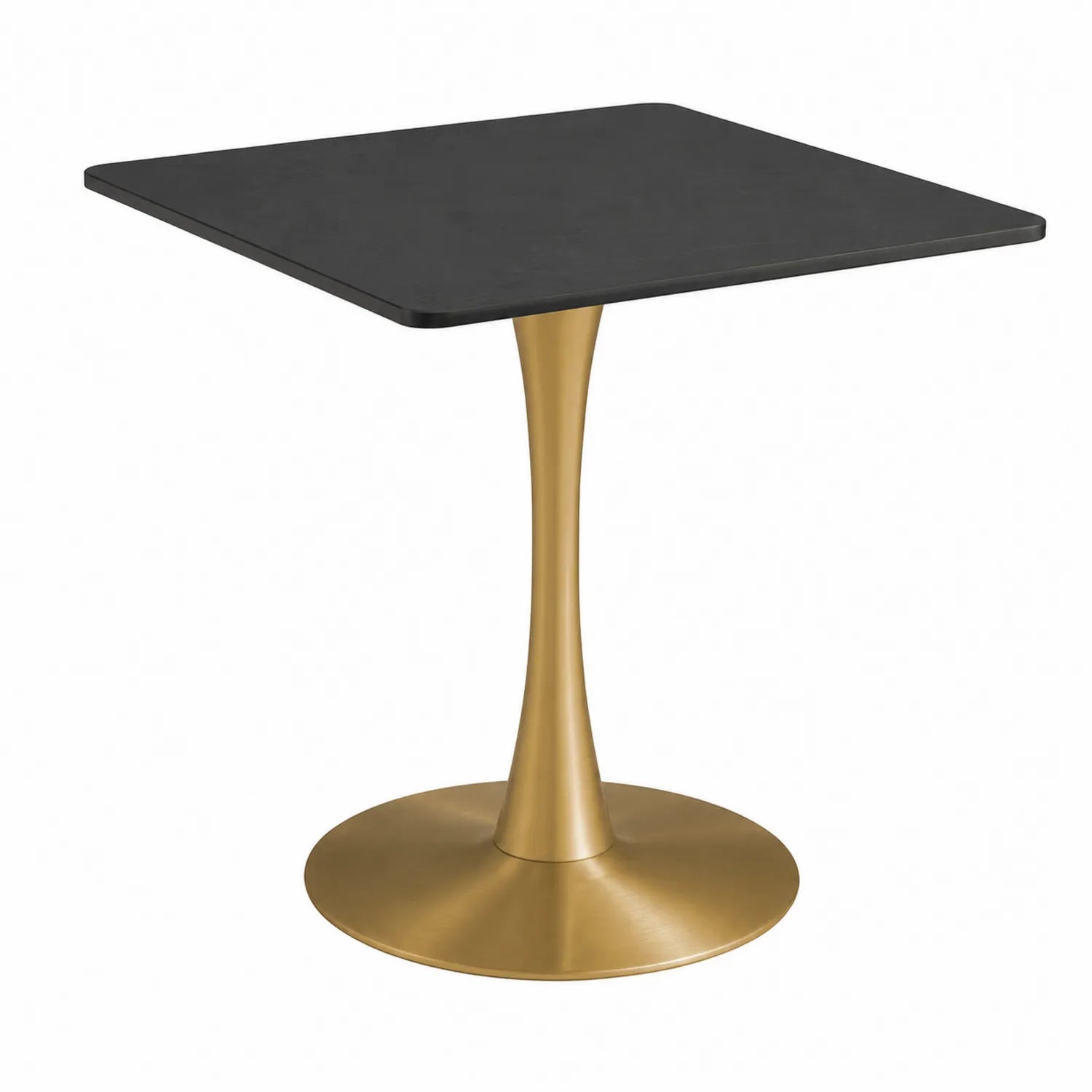 Quadratischer Tisch mit MDF-Oberfläche und Metallfuß, 75 cm