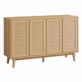 Sideboard aus Eichenholz mit Lamellentüren