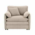 Stoff Sessel mit Kissen