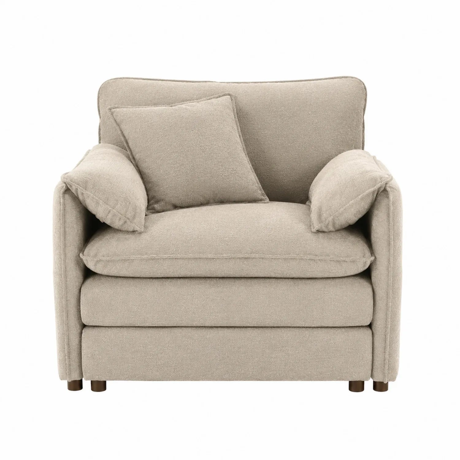 Stoff Sessel mit Kissen