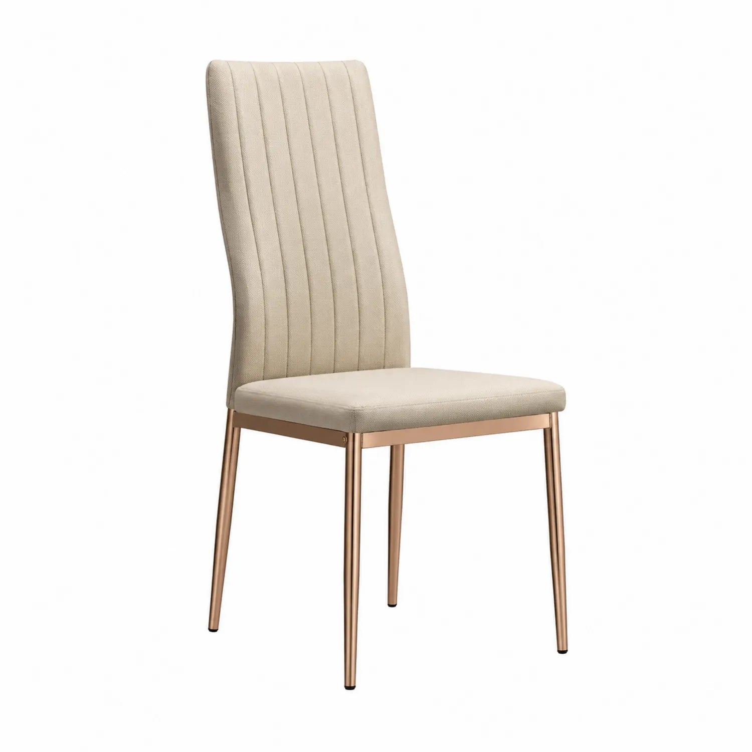 Esszimmerstuhl Stoff Beige mit Metallbeinen