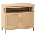 Sideboard aus Eichenholz mit Rattantüren 100x40x80cm