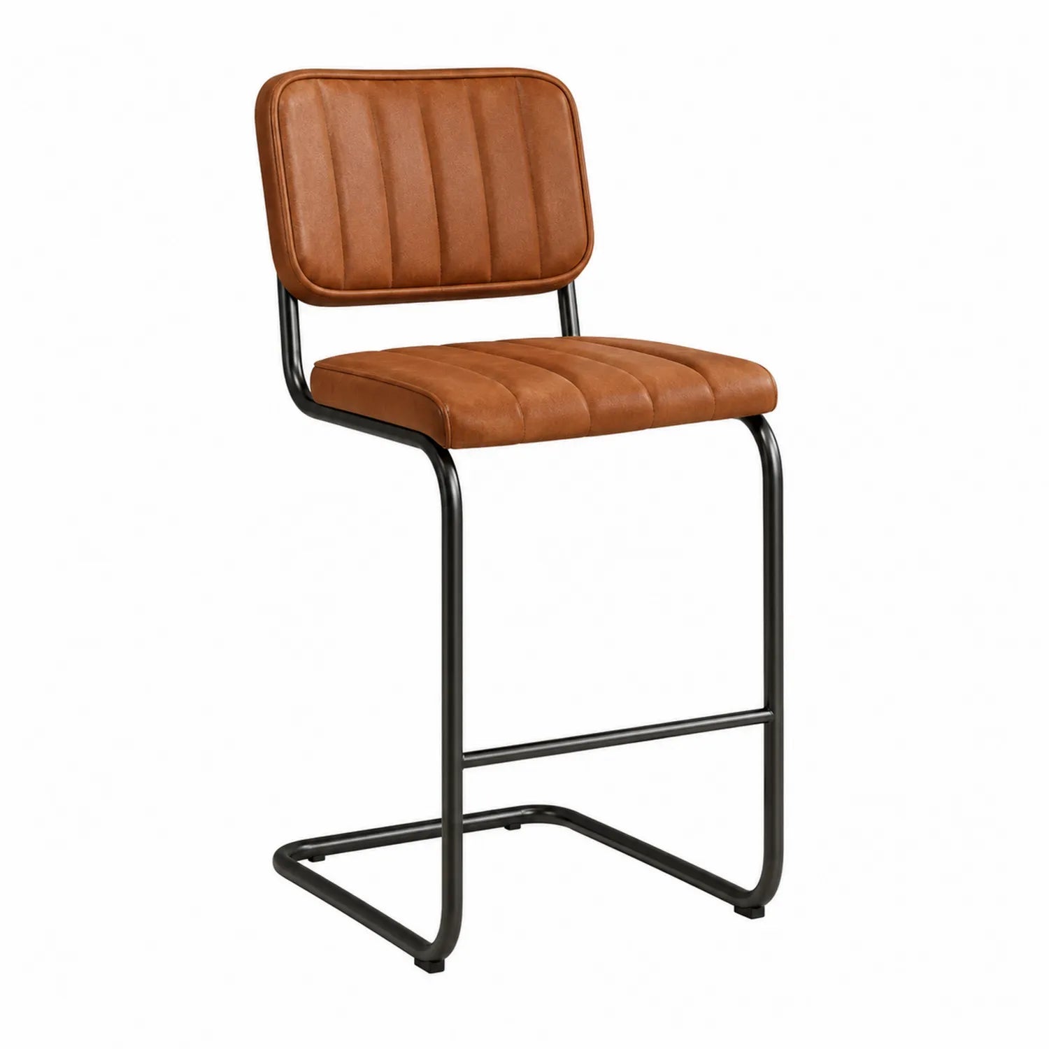 Barhocker Braun mit Metallrahmen